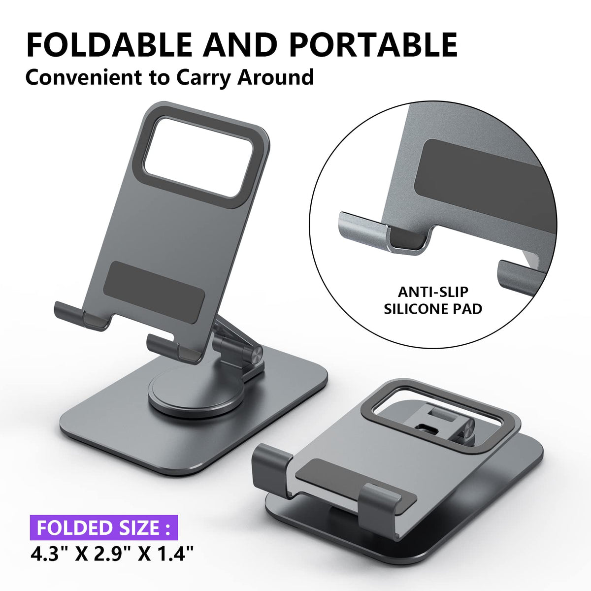 Netflip™ Rotating Metal Phone Holder
