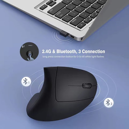 NetFlip Vertical Ergonomic Mouse — 75° Wrist Relief, Wireless