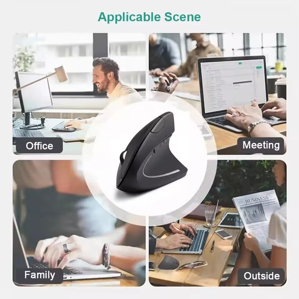 NetFlip Vertical Ergonomic Mouse — 75° Wrist Relief, Wireless