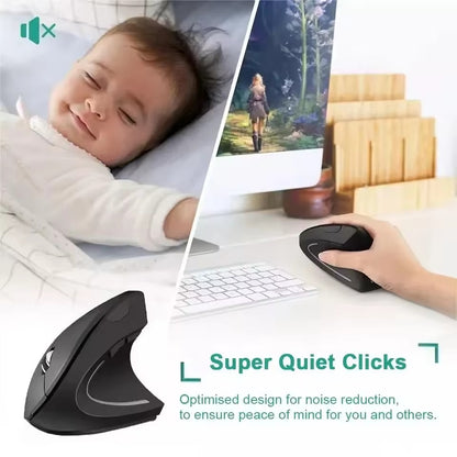 NetFlip Vertical Ergonomic Mouse — 75° Wrist Relief, Wireless